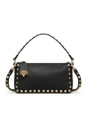 SMALL ROCKSTUD SHOULDER BAG IN GRENADE CALFSKIN