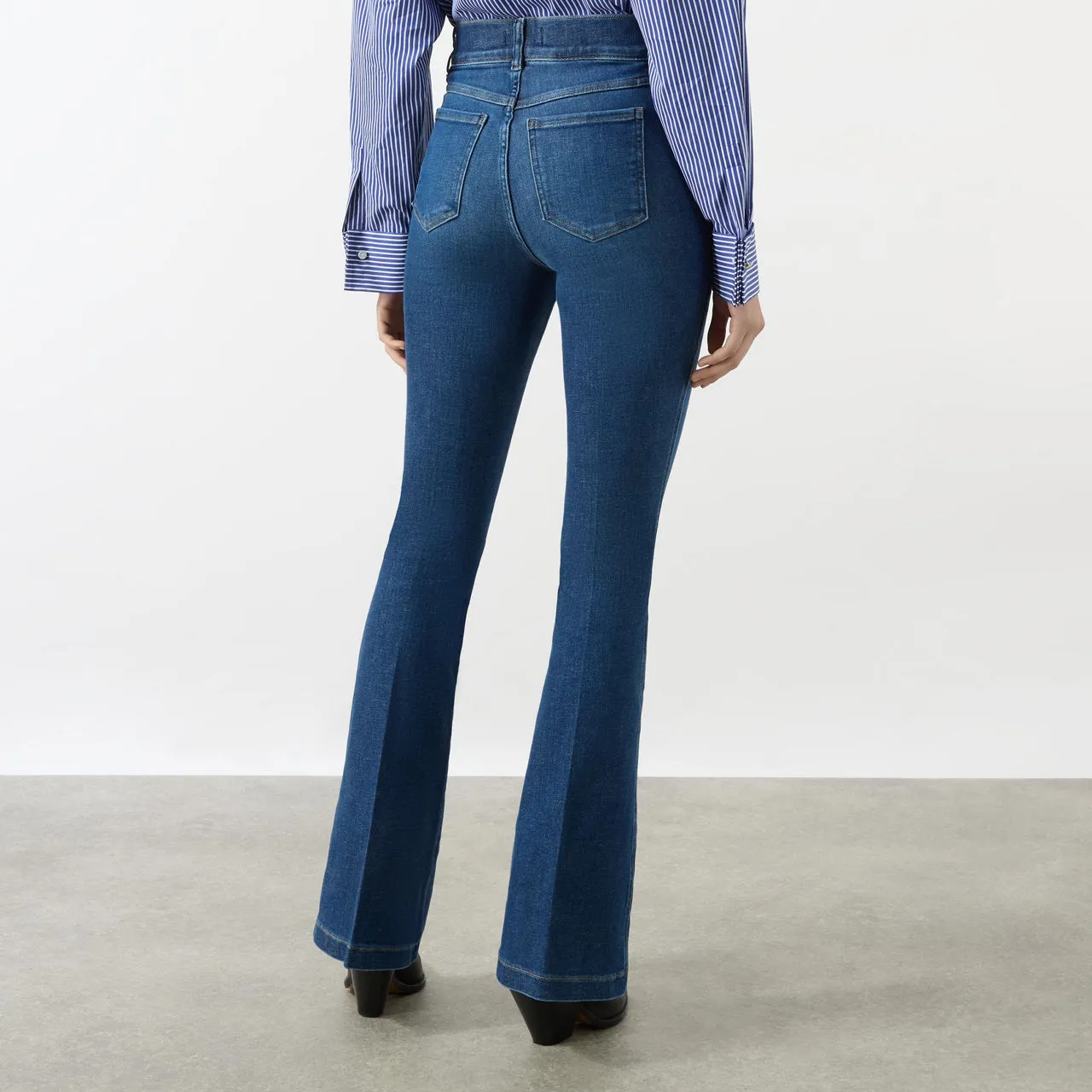 SPANX High-Rise Flared Jeans - Blue