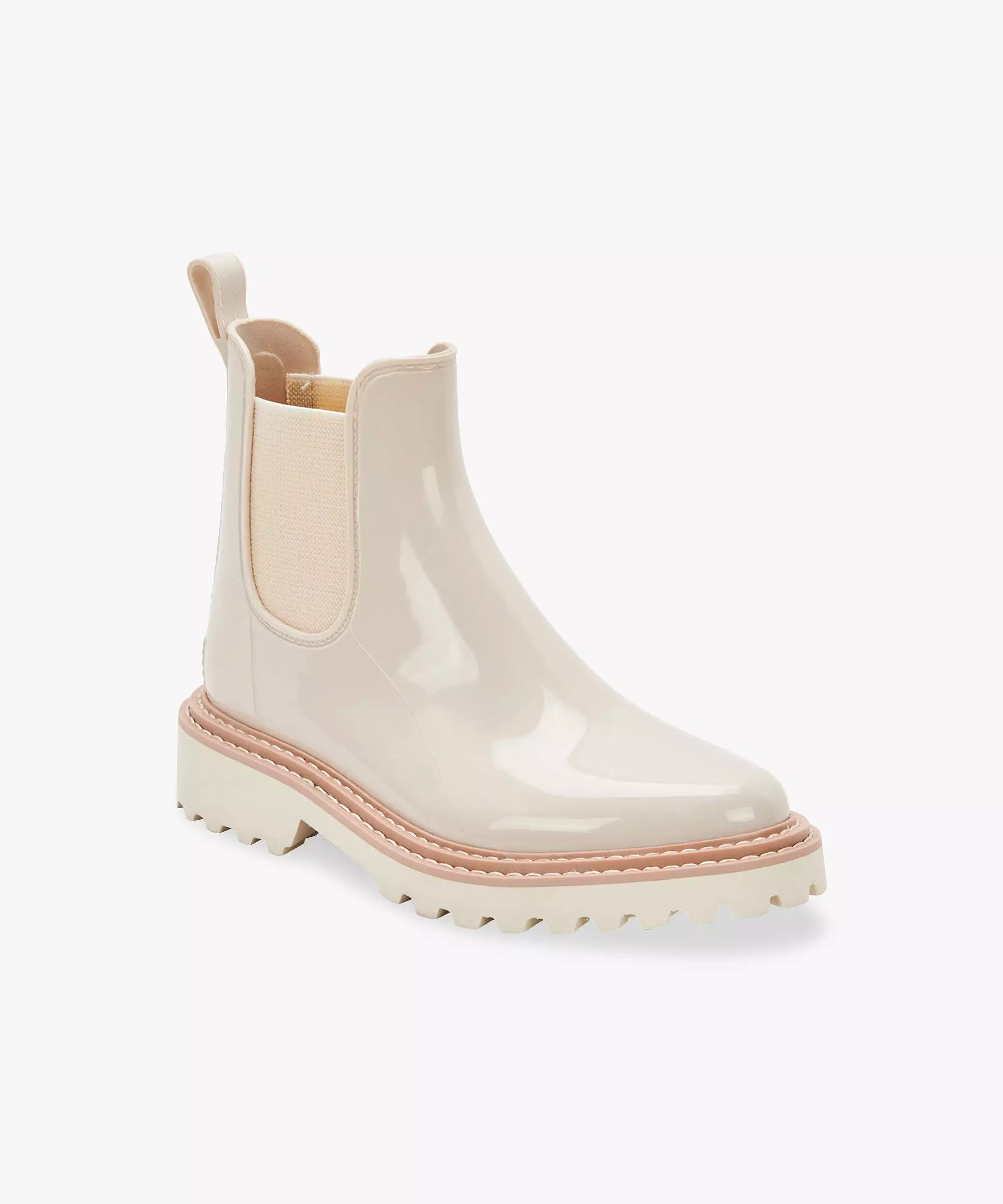 STORMY RAINBOOTS IN IVORY PATENT STELLA - re:vita