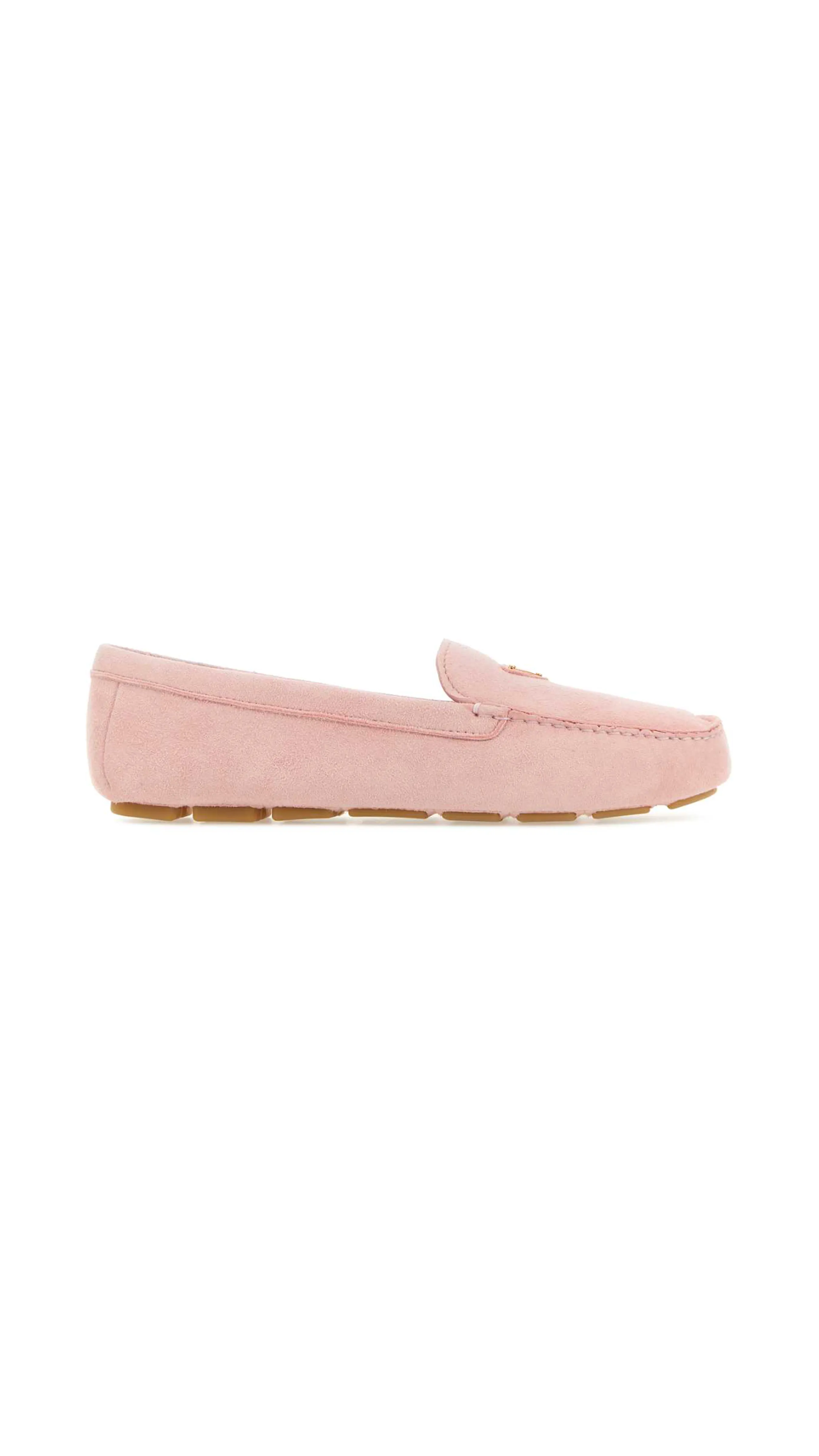 Suede Drivers - Petal Pink