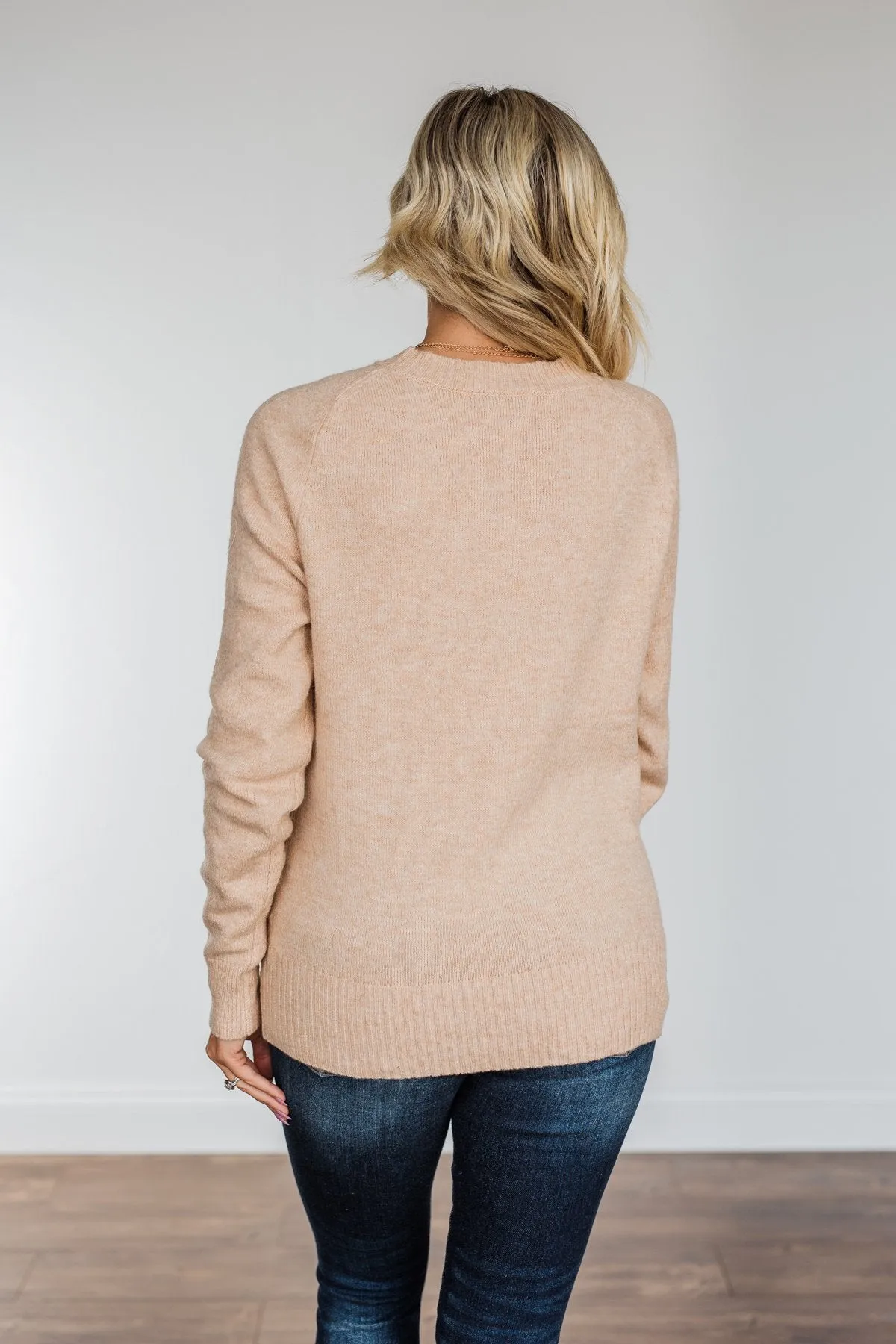 Sway My Heart Knit Sweater- Light Beige