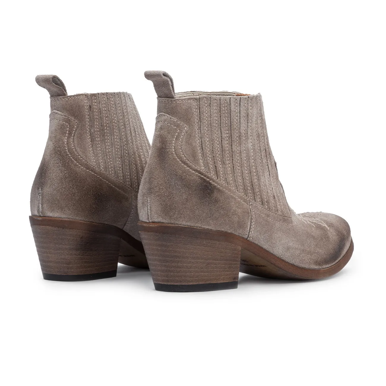 TEXANO IN SUEDE CON TACCO Donna Tortora