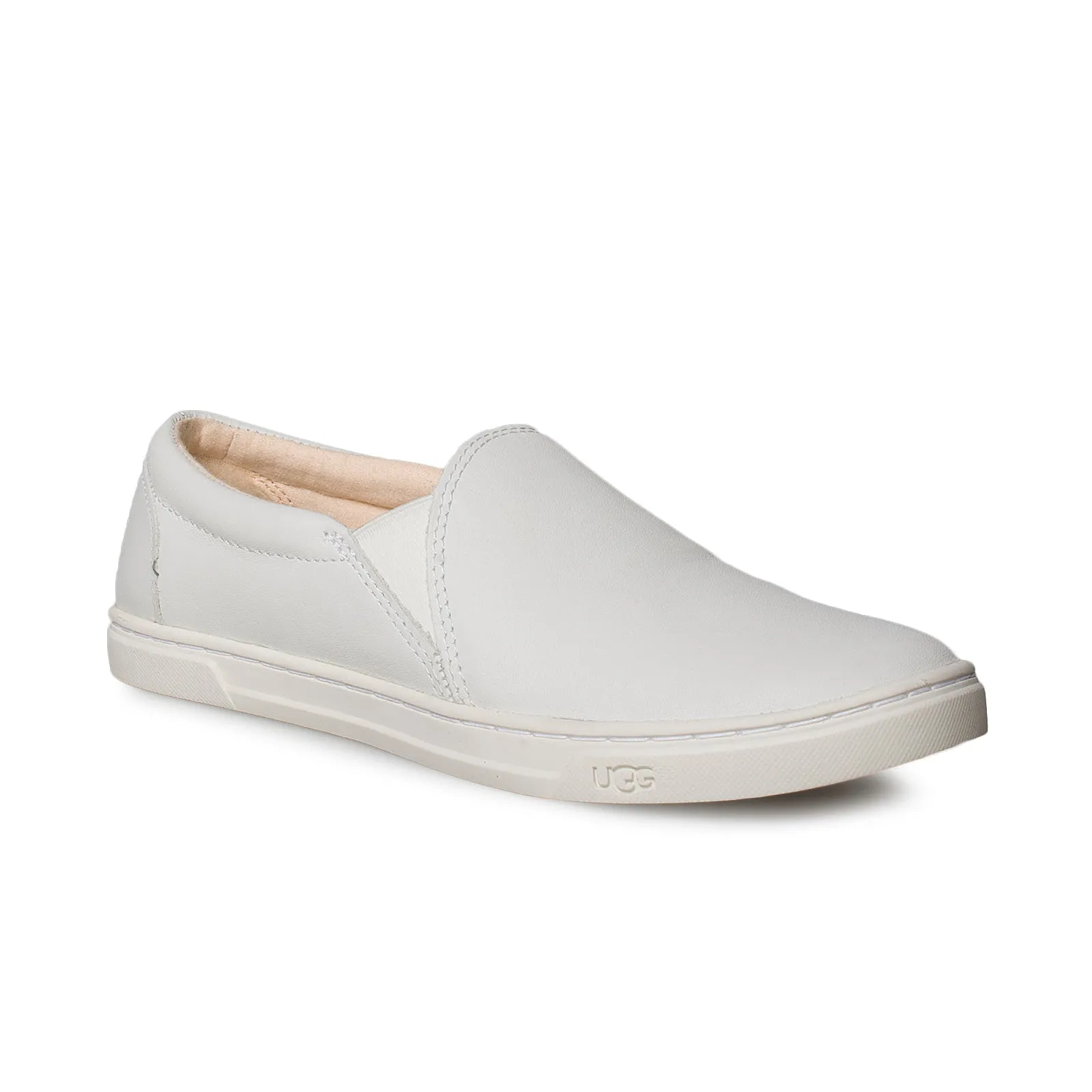 UGG Kitlyn Leather White Slippers - Women's