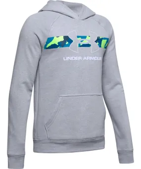 UNDER ARMOUR RIVAL KID'S HOODIE - GREY