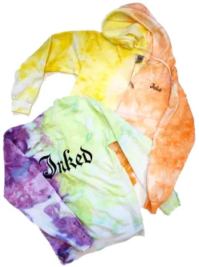 Unisex Inked Logo Crystal Wash Zip Hoodie