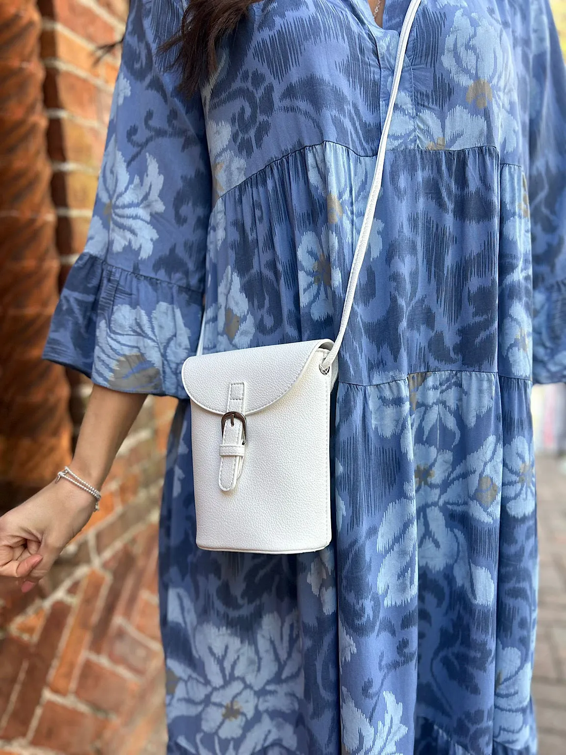 White Buckle Shoulder Bag