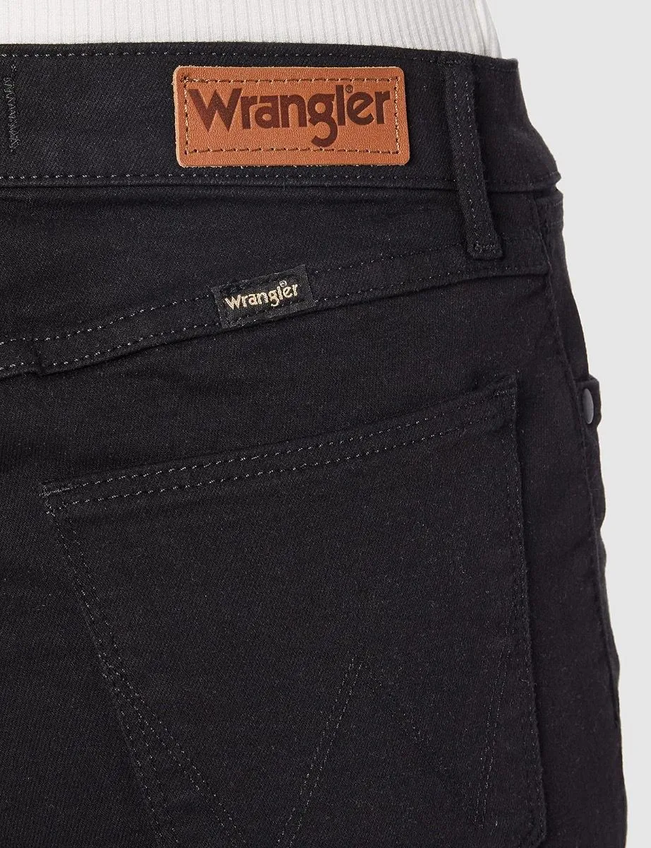 Wrangler High Rise Skinny Stretch Jeans Black